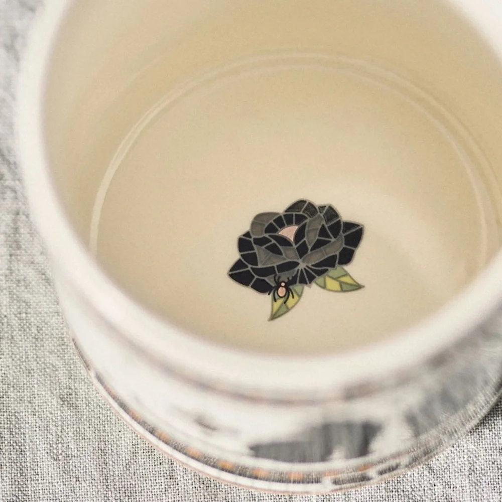 Anthropologie Black and White Halloween Dinnerware Collection